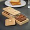Basicwise Set of Glass Jars with Bamboo Lids and Wooden Tray – Charcuterie, Snack Organizer, and Fruit Platter for Party, Candy Jars, Cookies, Nuts, Fruits and Snack Box